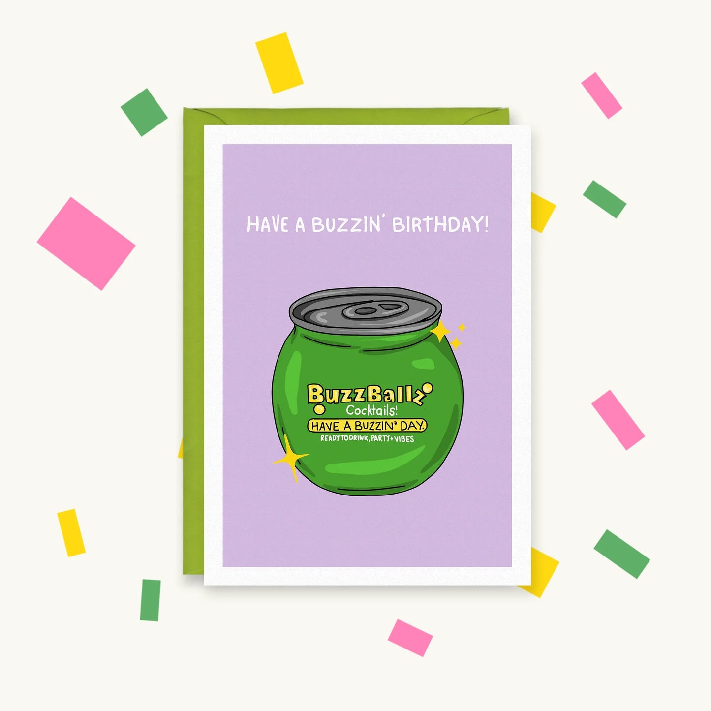 Buzzin Birthday – Gen Z Pop Culture Greeting Card – Happy Cacti