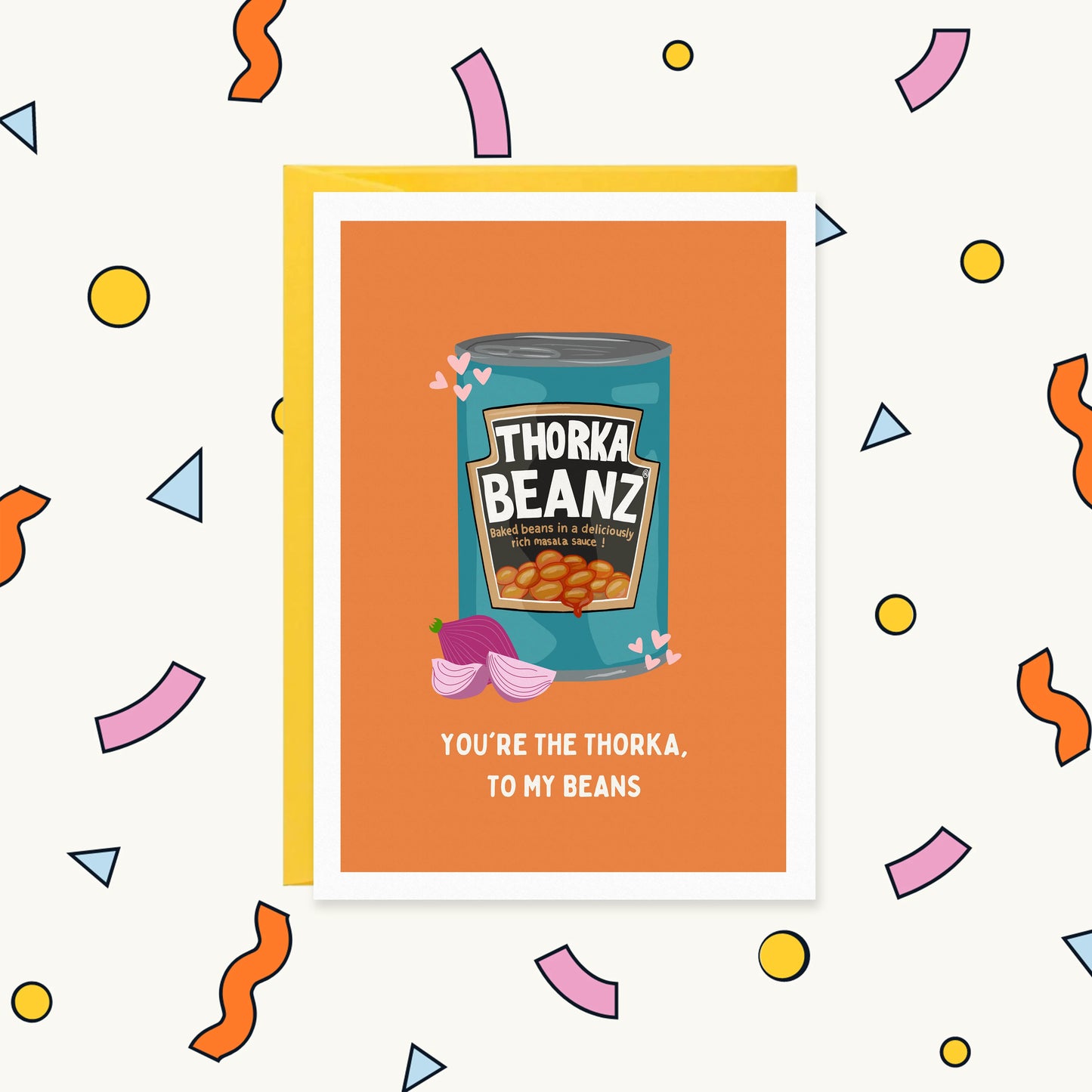 Thorka Beans Birthday Funny Punjabi Food Greeting Card | BIRTHDAY FOR HIM Greeting Card