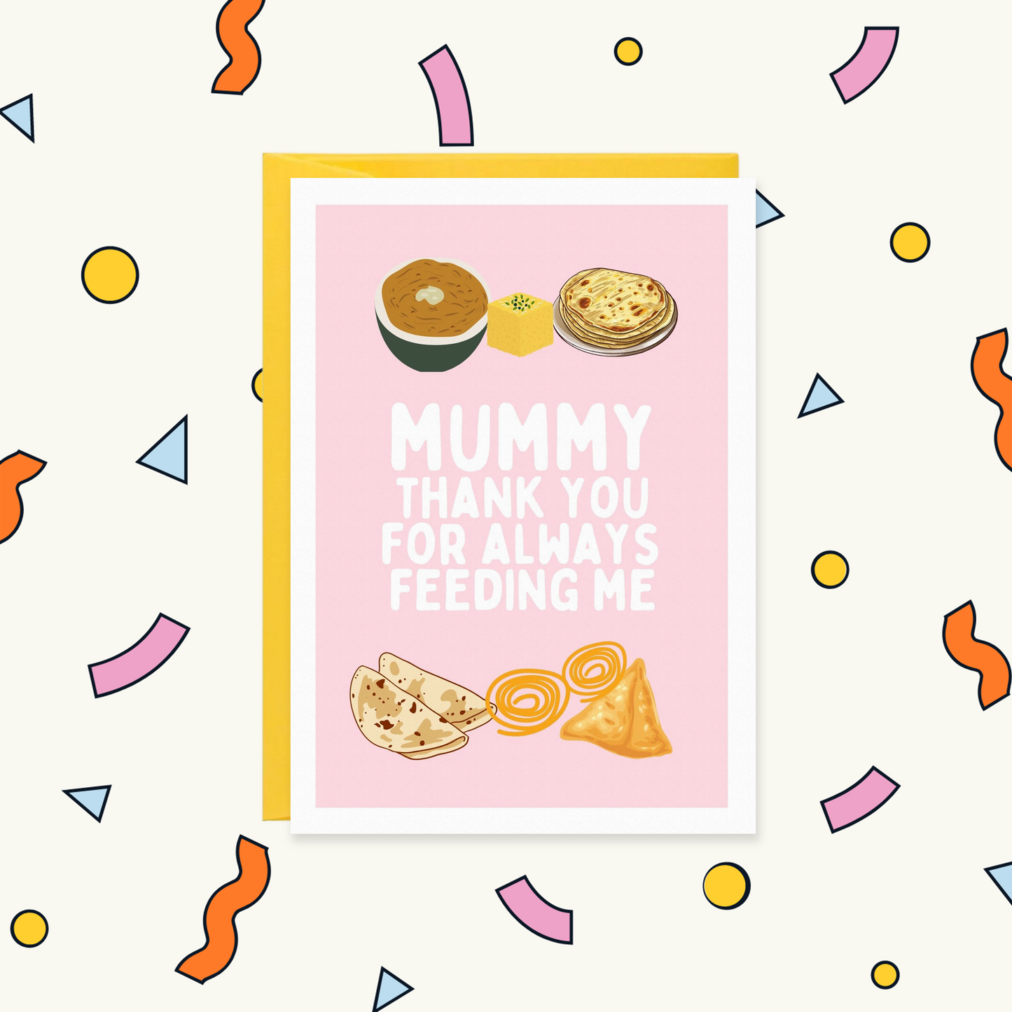 Mummy Thanks for Feeding Me Funny Desi Thank You Card | FOR MUM MOTHER'S DAY Greeting Card
