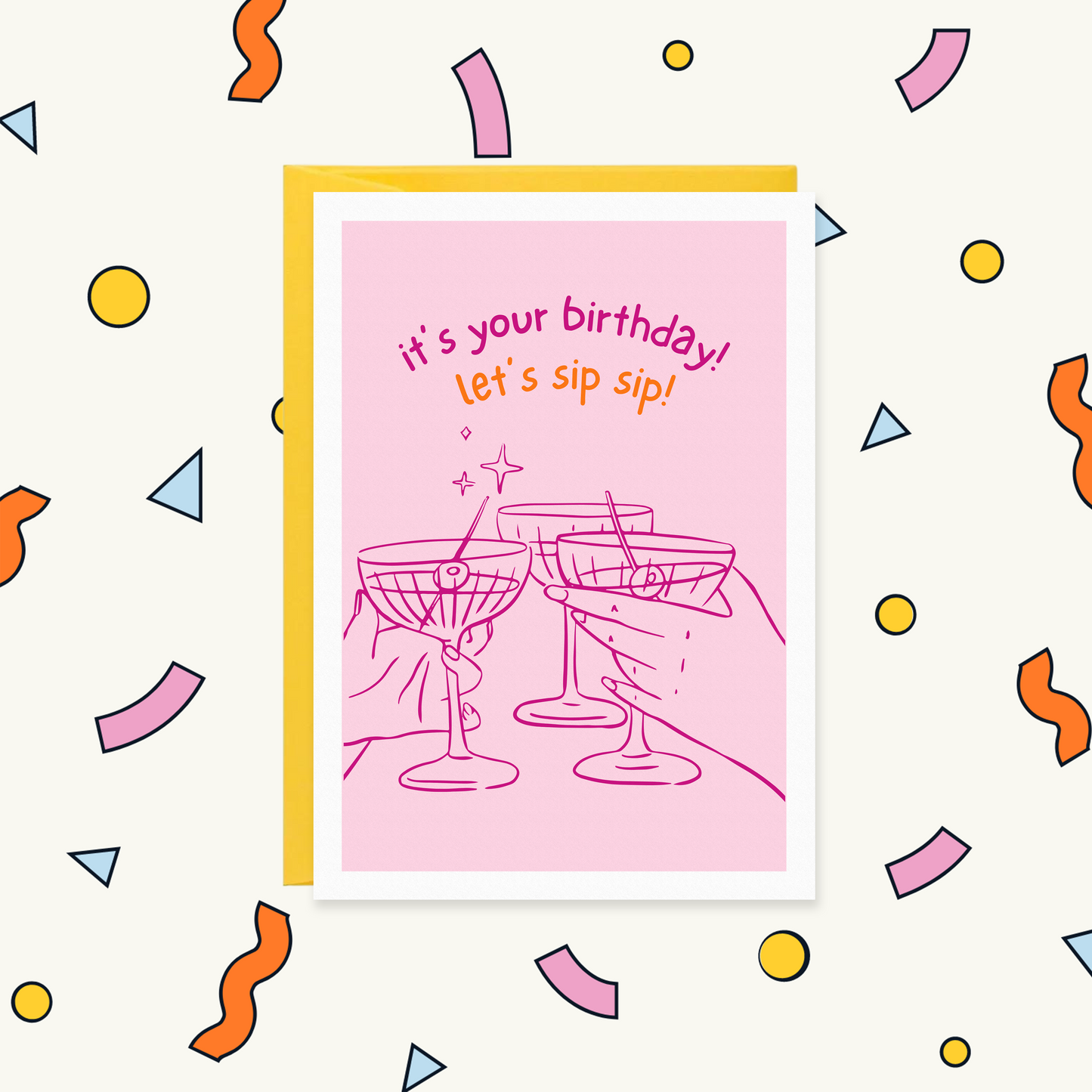 Let’s Sip Sip Funny Punjabi Celebration or Banter Card | BIRTHDAY FOR HER Greeting Card