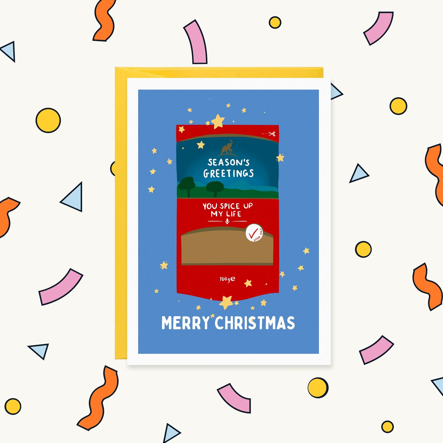 Spice Up My Life Christmas Desi Festive Card for Him | CHRISTMAS FOR HIM Greeting Card