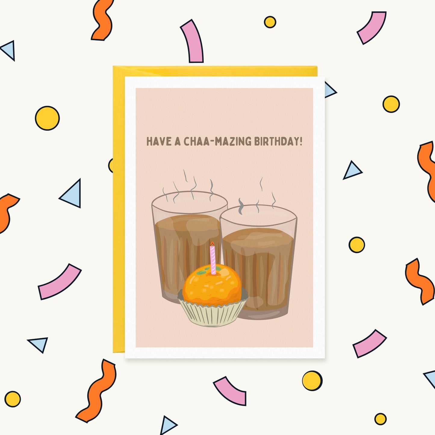 Chaa-Mazing Birthday Funny Chai-Themed Desi Birthday Card | BIRTHDAY FOR HER Greeting Card