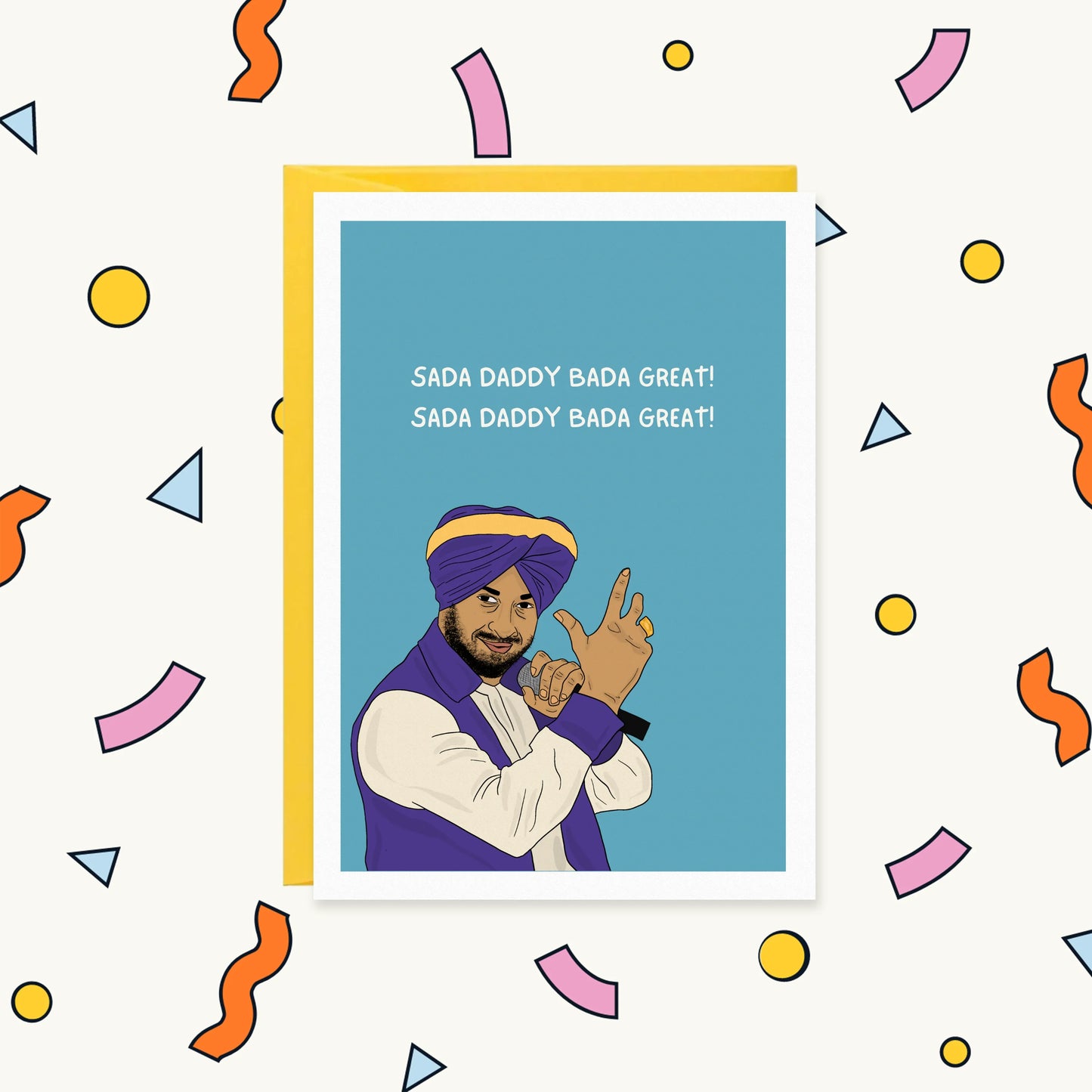 Sada Daddy Bada Great Funny Punjabi Father’s Day or Birthday Card | FATHER'S DAY FOR DAD Greeting Card