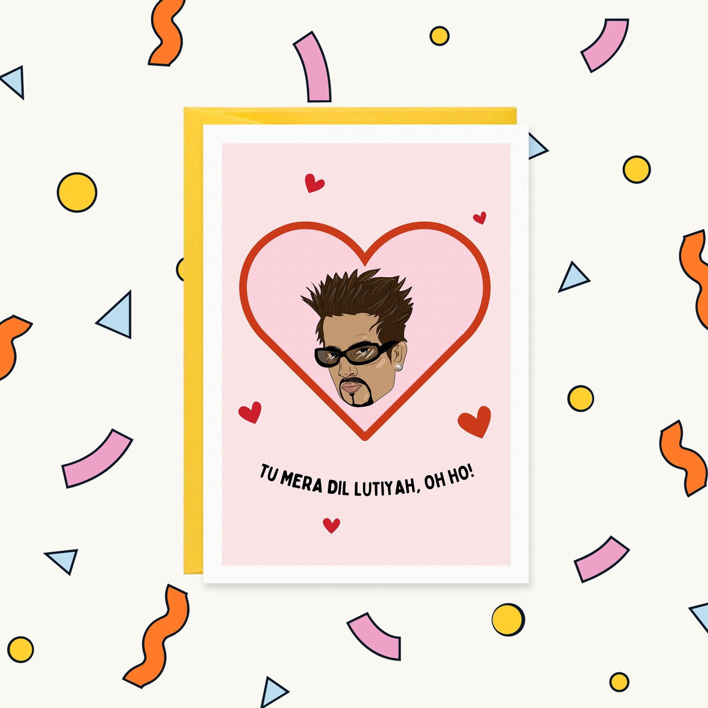 Jine Mera Dil Luteya Romantic or Banter Punjabi Card | VALENTINES FOR HER Greeting Card