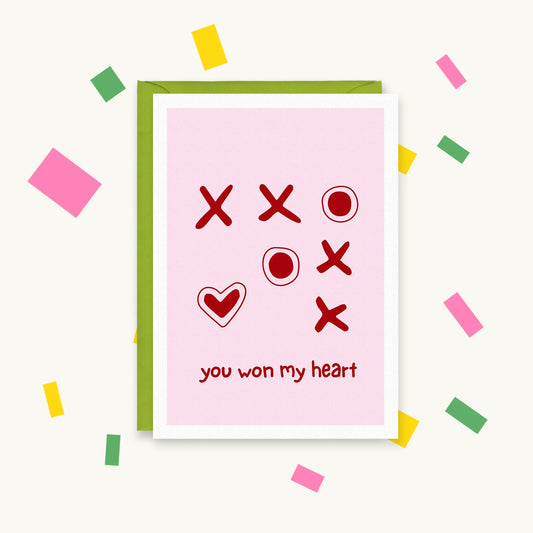 You Won My Heart – Gen Z Pop Culture Greeting Card – Happy Cacti