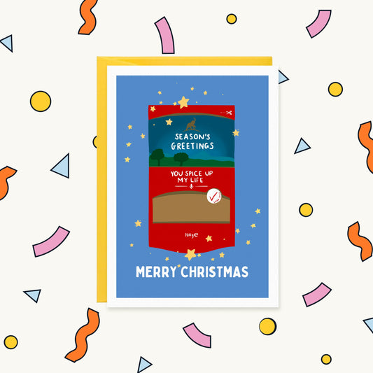 Spice Up My Life Christmas Desi Festive Card for Him | CHRISTMAS FOR HIM Greeting Card