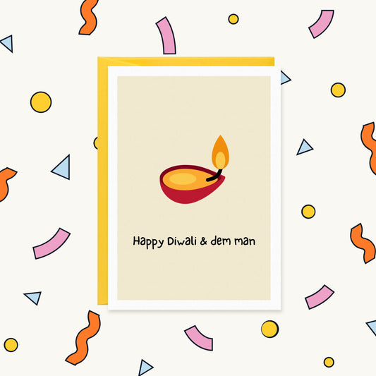 Happy Diwali Elegant Punjabi Celebration Card | CHRISTMAS FOR HER Greeting Card