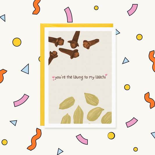 You’re the Laung to my Laachi Romantic Punjabi Couple Card | VALENTINES FOR HER Greeting Card